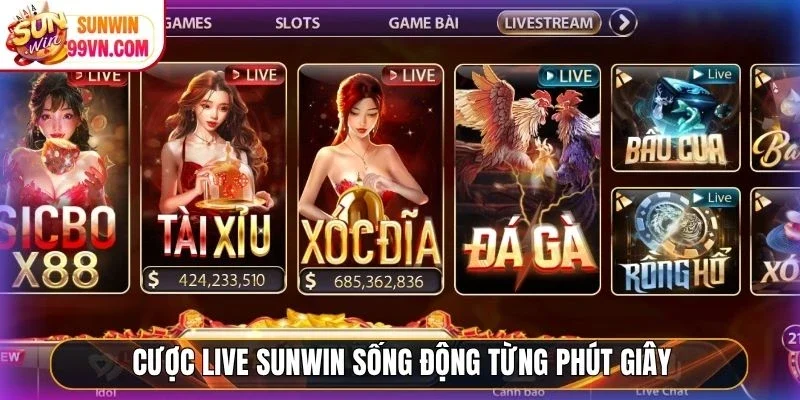 Cược live Sunwin sống động từng phút giây